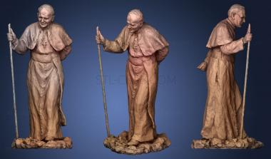 3D model Pope John Paul II (STL)
